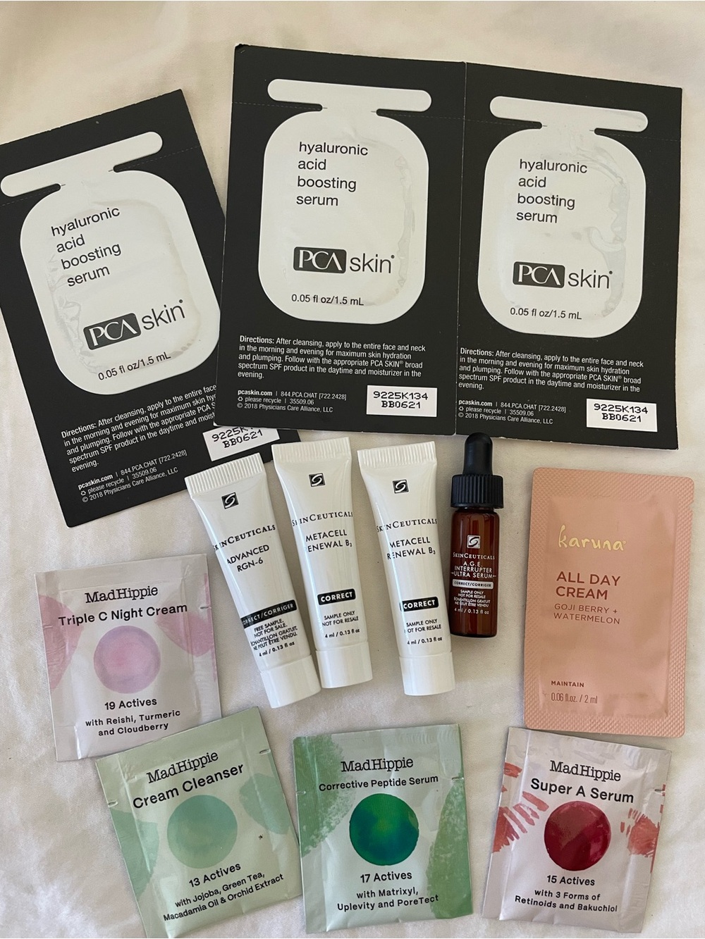 Mix skin care samples